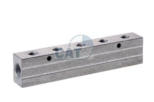 Aluminium Double Sided BSP  Manifold M5 - 1/2