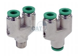 Olab Push in Y Piece Connector 4mm - 6mm