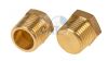 Threaded plug hex head brass BSPT & NPT