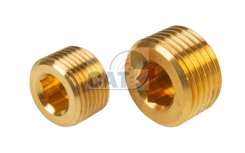 Plug Brass Internal Hex 1/8