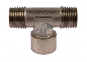 Nickel Plated Brass Centre Leg Female BSP Tee