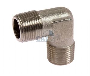 Nickel Plated Brass Male/Male BSP Equal Elbow