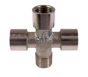 Nickel Plated Brass Male/Female BSP Equal Cross 