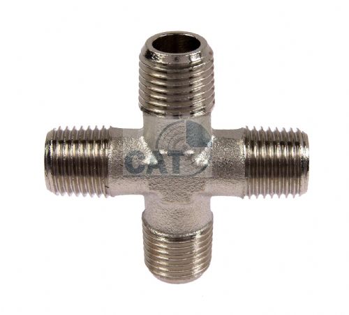 Nickel Plated Brass Male BSP Equal Cross 