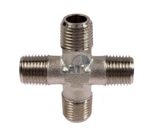 Nickel Plated Brass Male BSP Equal Cross 