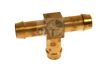 Hose Tail Barb Tee - Brass  1/4 - 3/4