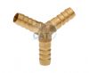 Hose Tail Y - Brass 1/4 - 1/2